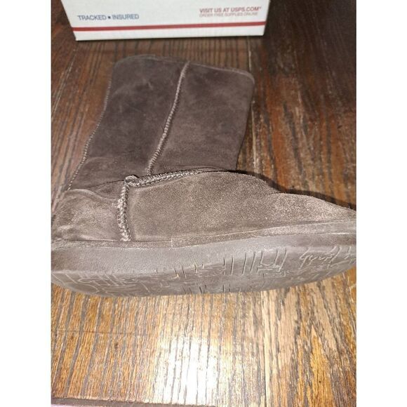 Size 7 Bearpaw 612W-Emma Tall Suede Sheepskin Lined Wool Boots - Picture 5 of 12